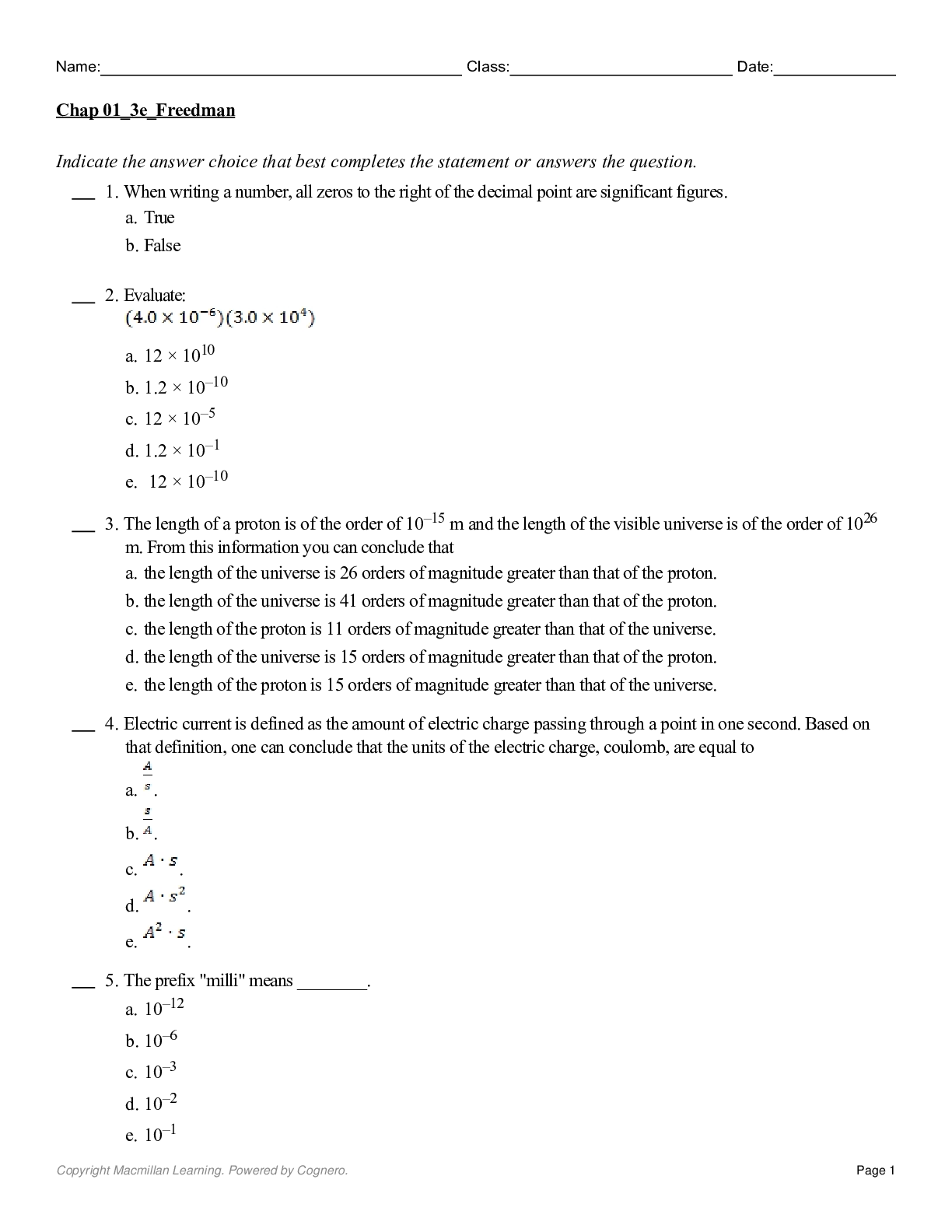 Preview image for College Physics, 3rd Edition by Freedman, Ruskell, Kesten, Tauck  | Test Bank